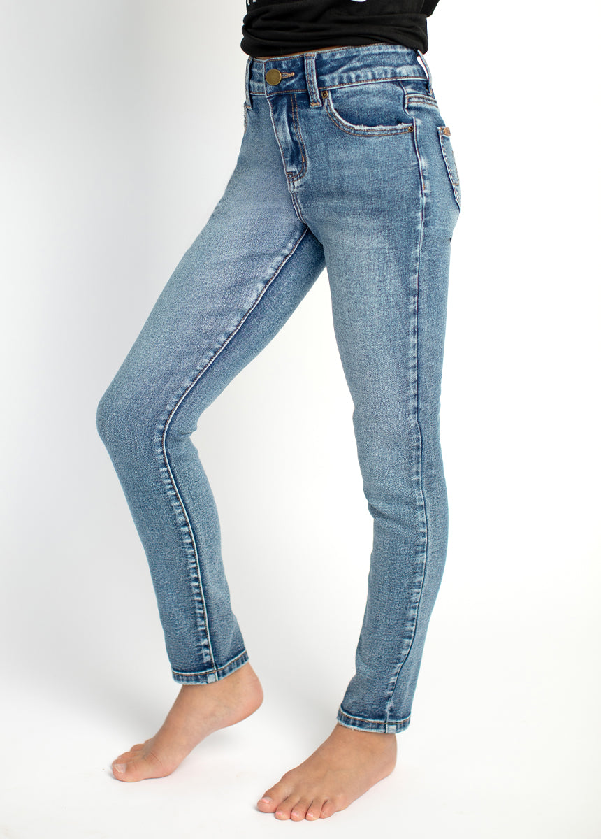 Distressed Indigo Skinny Jeans for Women - Vintage Dark Wash Denim Pants | Perfect for Casual Outfits, Streetwear & Everyday Wear