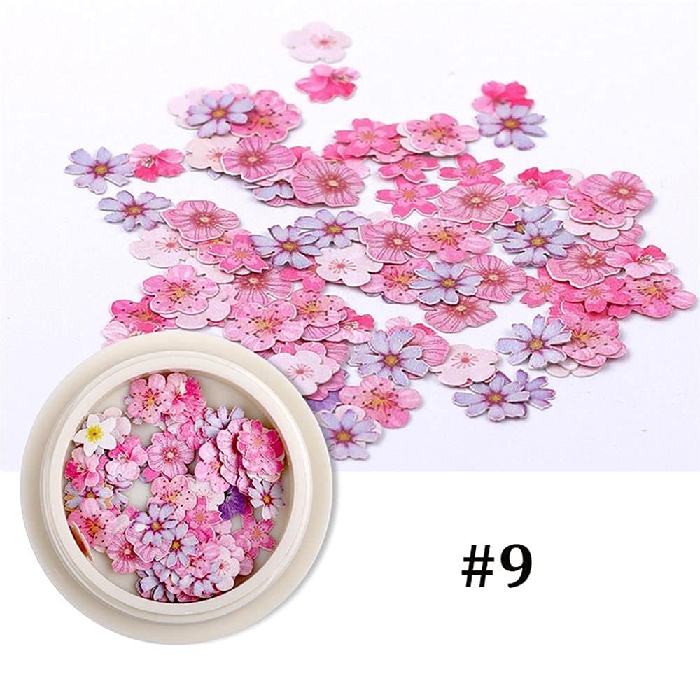 9 Boxes Nail Art Sequins - Glitter Flakes & Daisy Flowers for Romantic Nail Designs | DIY Manicure