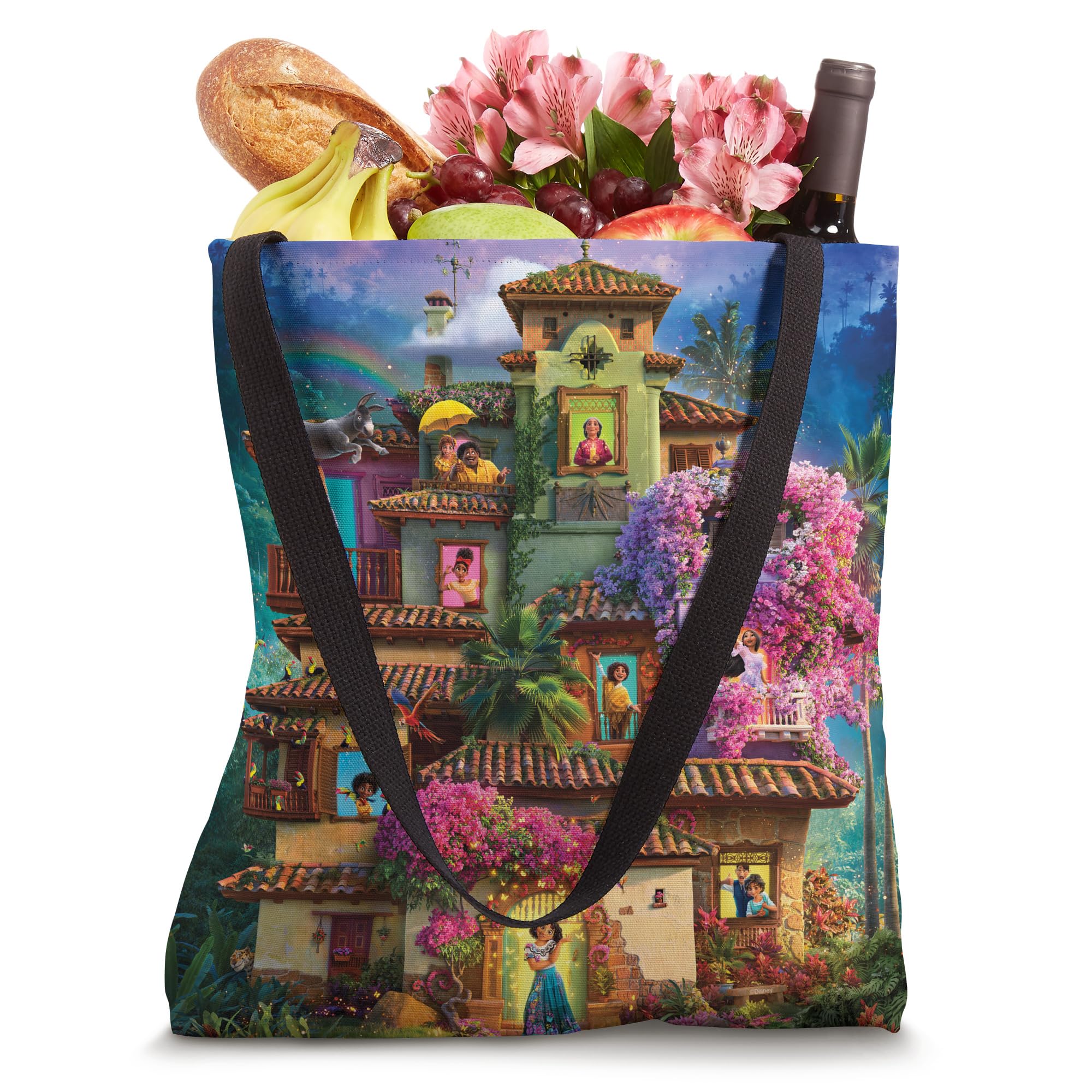 Disney Encanto Magical Casa Madrigal Tote Bag - Cute Disney Gift for Kids & Adults - Perfect for School, Shopping & Disney Trips