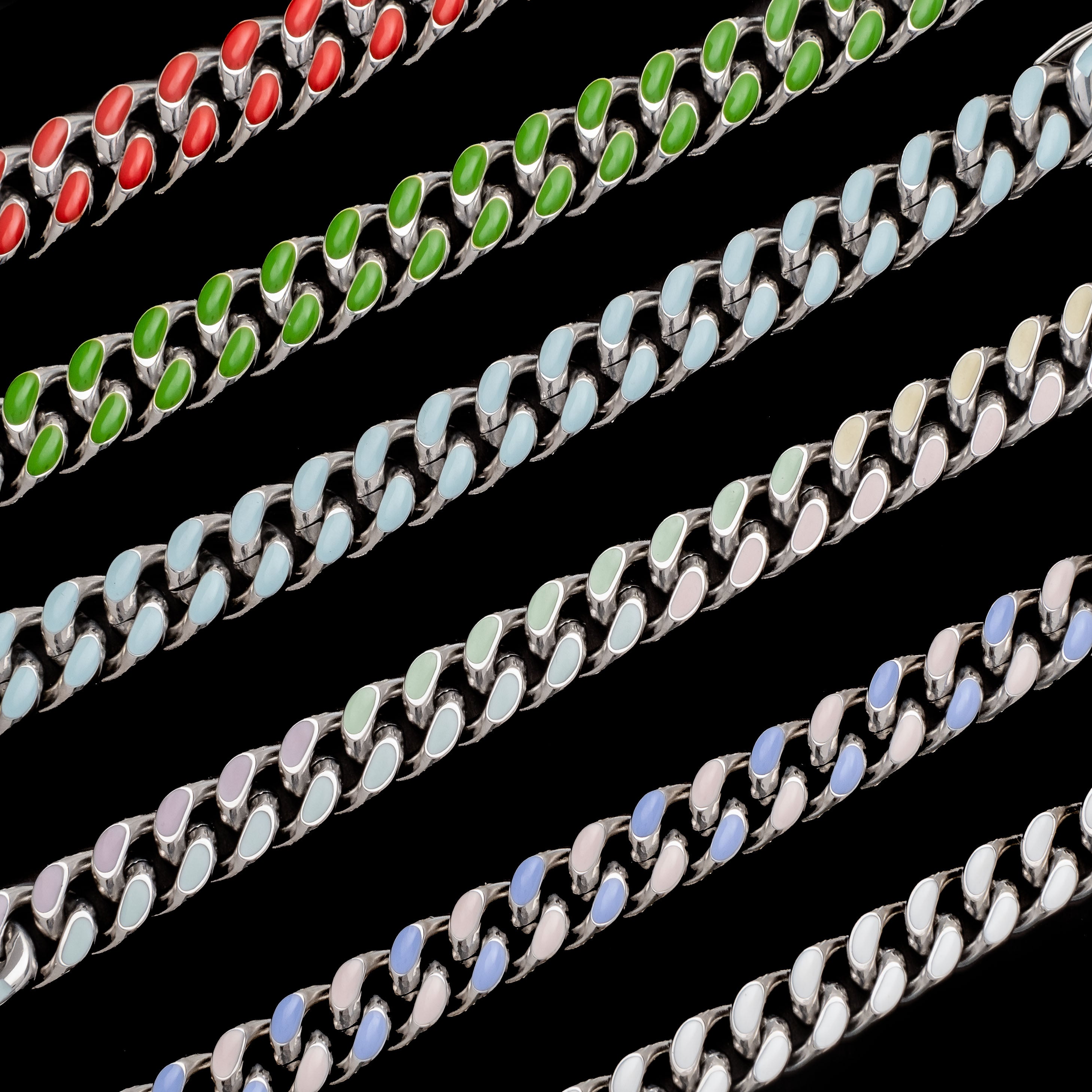 13mm Fire Red Enamel Cuban Link Chain Stainless Steel Men's Jewelry for Casual Wear & Hip Hop Fashion Accessories