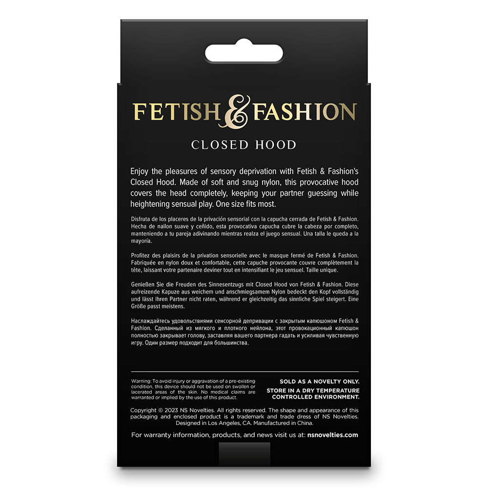 Sensory Deprivation Hood - Fetish & Fashion Blindfold with Padded Eyes for BDSM, Meditation & Relaxation - Black PU Leather Blindfold Mask for Sensory Play & Sleep Aid