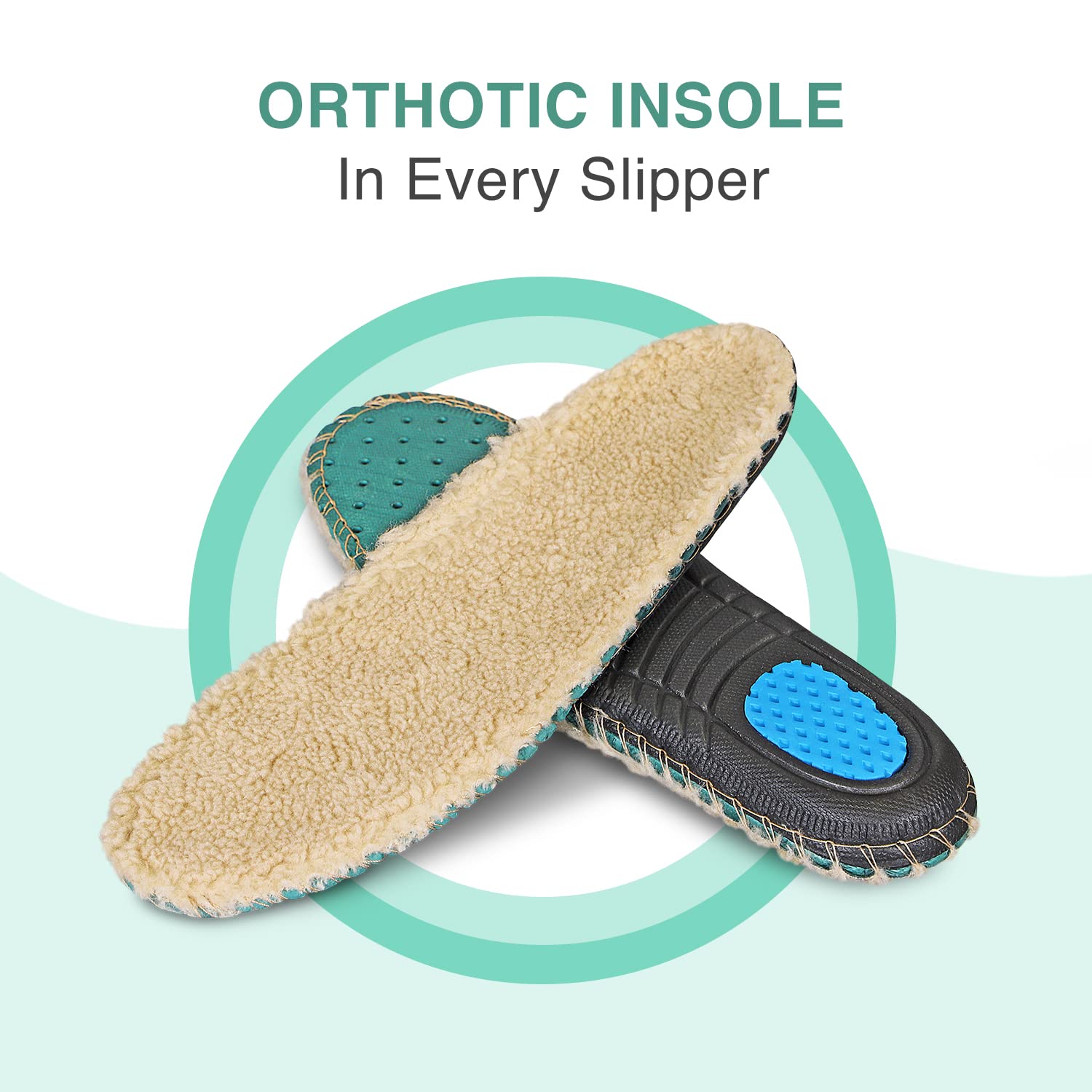 Orthofeet Women's Orthopedic Slippers with Faux Fur Lining - Comfortable House Shoes for Plantar Fasciitis, Bunions & Heel Pain Relief - Ideal for Indoor Wear, Relaxation & Recovery