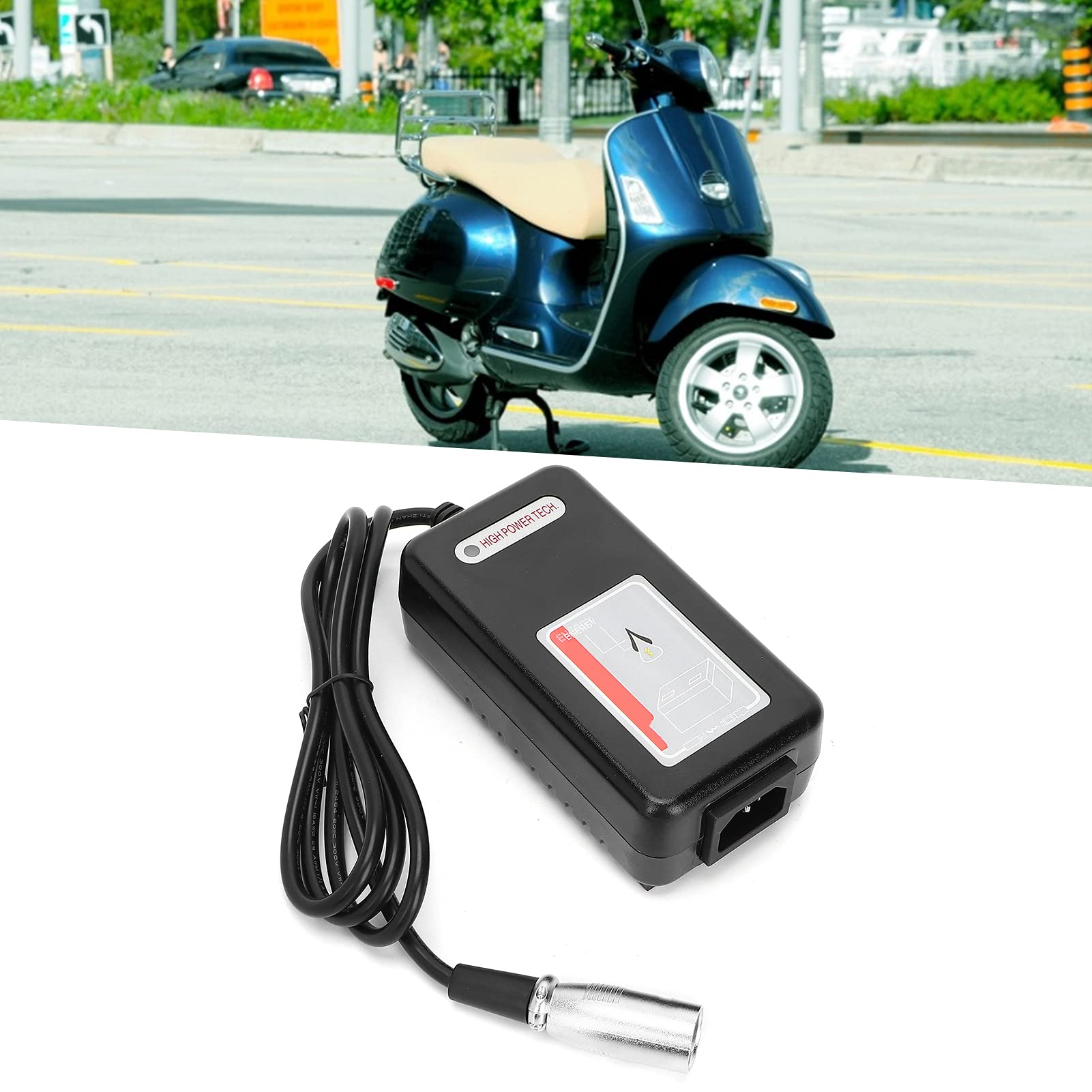 Brrnoo 24V 2A Wheelchair Battery Charger - Replacement Power Supply for Mobility Scooters & Elderly Wheelchairs - Perfect for Home Use, Travel, and Daily Commuting (US)