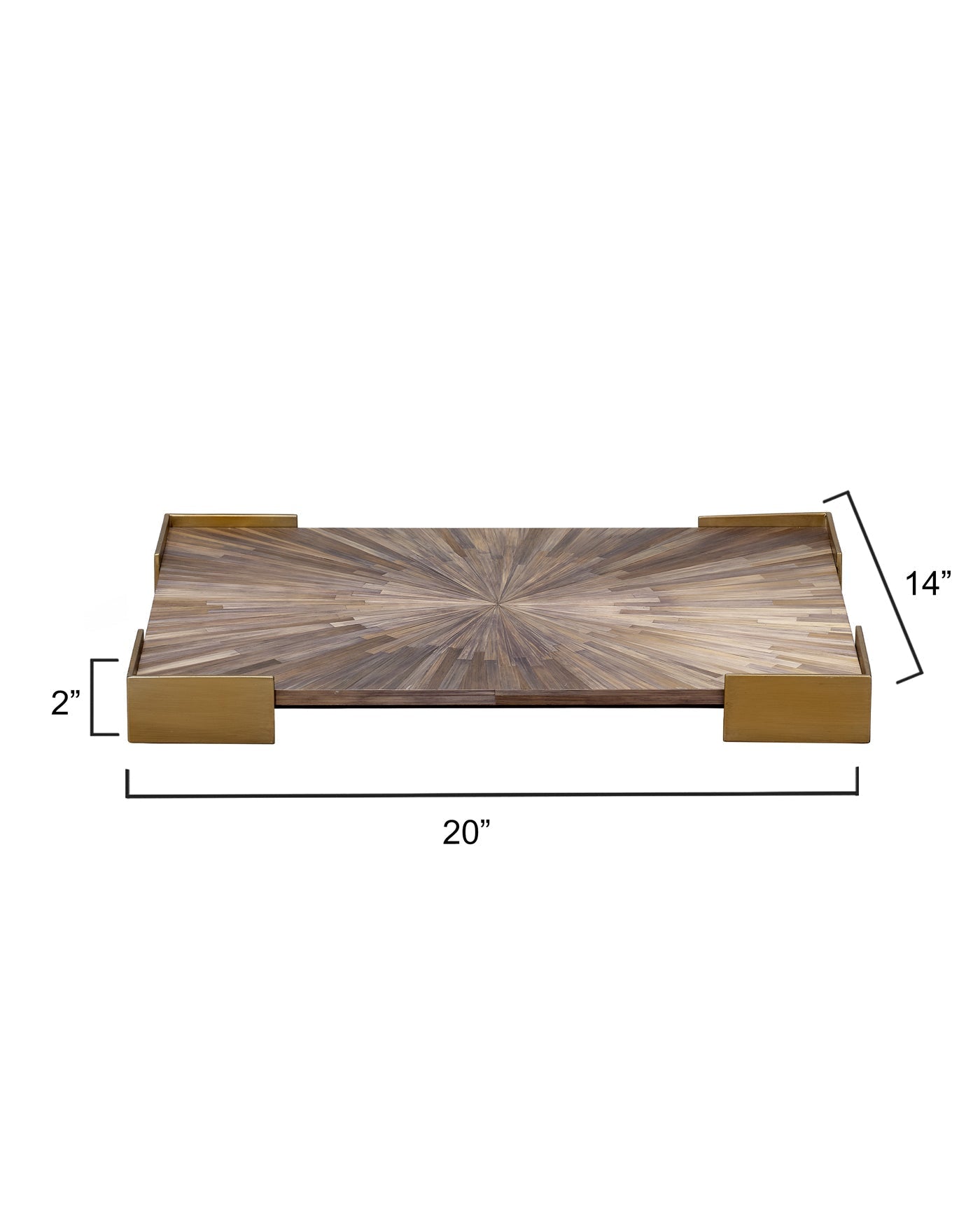Handmade Palm Wood Marquetry Tray - Elegant Decorative Serving Tray for Home Decor, Dining, and Gift Giving - Perfect for Coffee Tables, Breakfast in Bed, and Party Serving