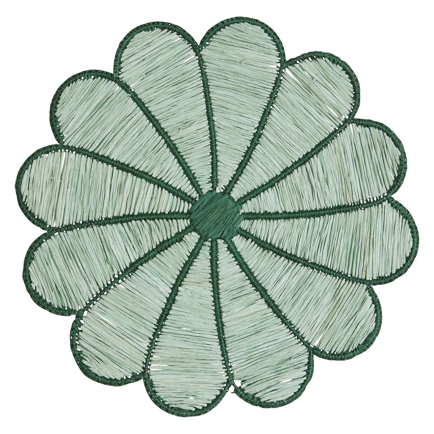 Magnolia Placemat Set - Elegant Jade Green Table Mats for Dining & Home Decor - Perfect for Dinner Parties, Holidays & Everyday Use