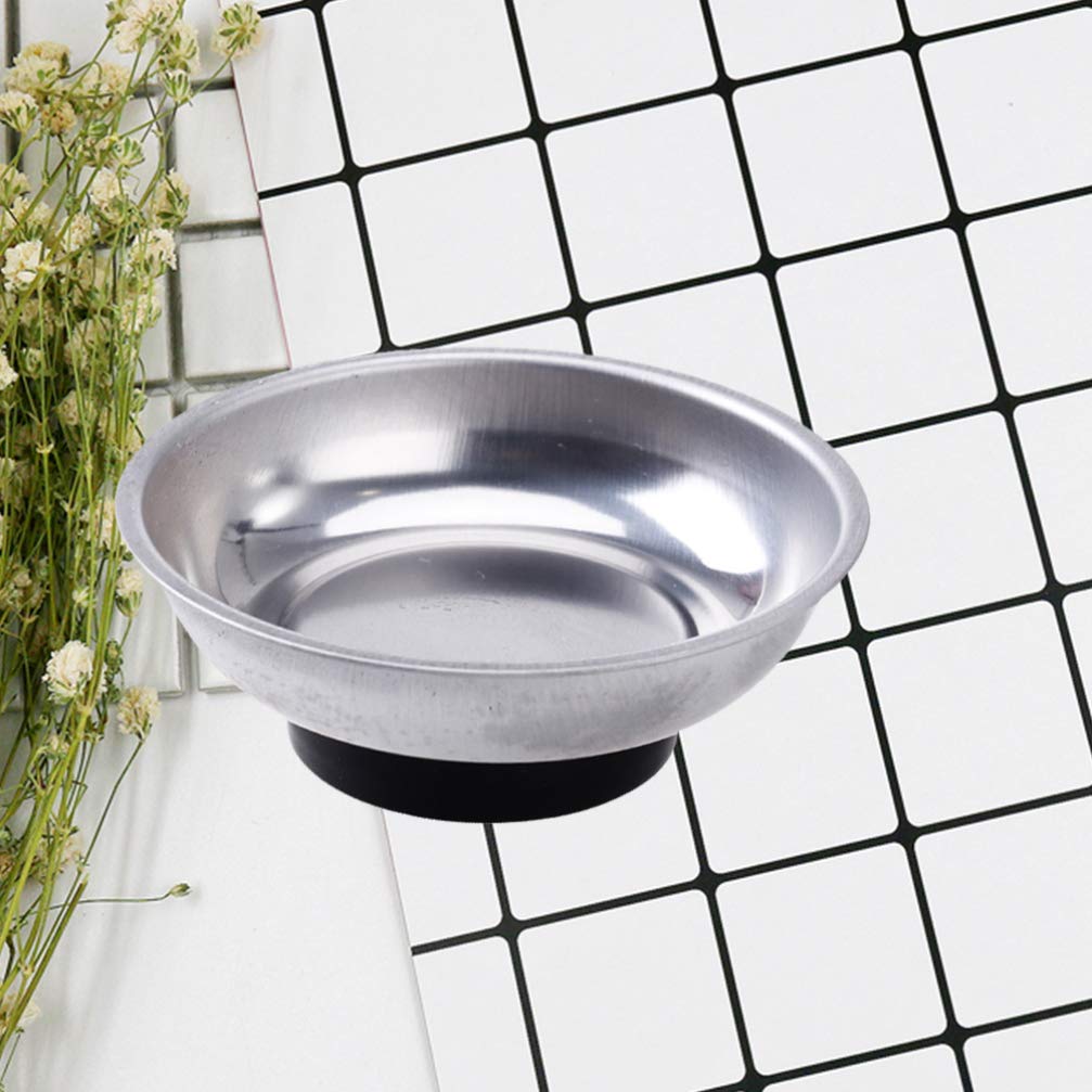 **3 Inch Magnetic Tool Tray - Round Serving Dish for Screws, Bolts & Sockets | Strong Magnetic Parts Holder | Perfect for Workshops, Garages & DIY Projects**