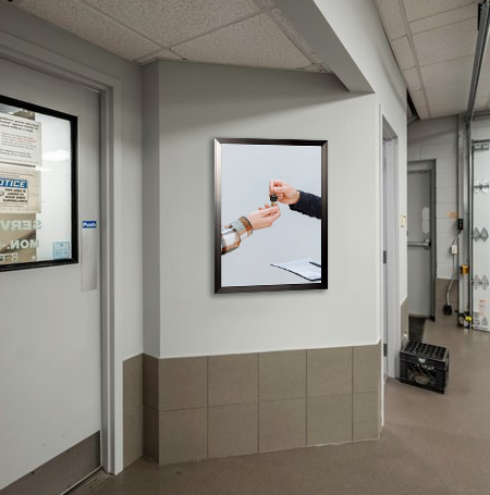 27x41 Poster Frame - Carbon Steel Swing Frame for Wall Display - Perfect for Home Decor, Office Art, and Gallery Exhibits