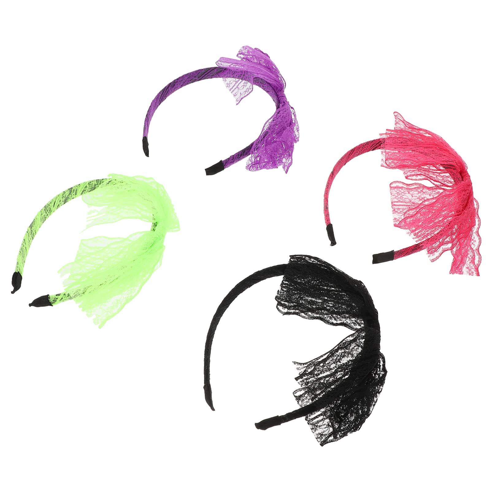 FOMIYES 4-Pack Bowknot Headbands for Girls - Decorative Hair Hoops with Bow Design - Perfect for Parties, Weddings, and Special Occasions (4 Styles x 4 Pieces)