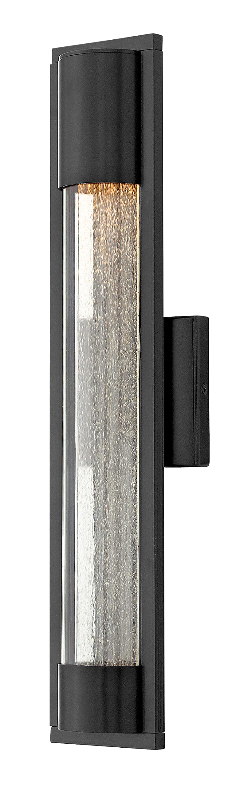 Hinkley Mist 1224SK Medium Outdoor Wall Mount Lantern Light - Modern Minimalist Sconce, Solid Aluminum Construction, Dark Sky & ADA Compliant - Satin Black Finish for Porch, Patio, and Entryway Lighting