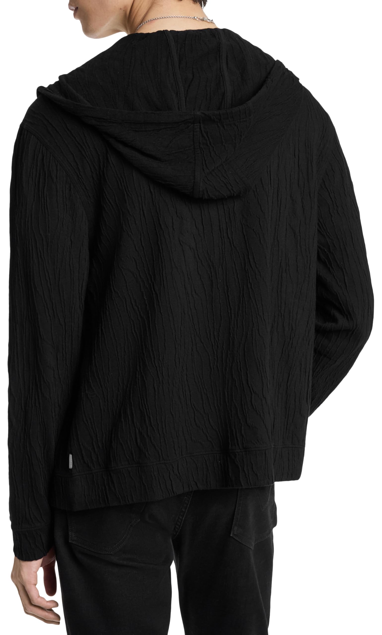 John Varvatos Men's Ihsan Zip Hoodie - Stylish & Comfortable Zip-Up Hoodie for Casual Wear & Outdoor Activities