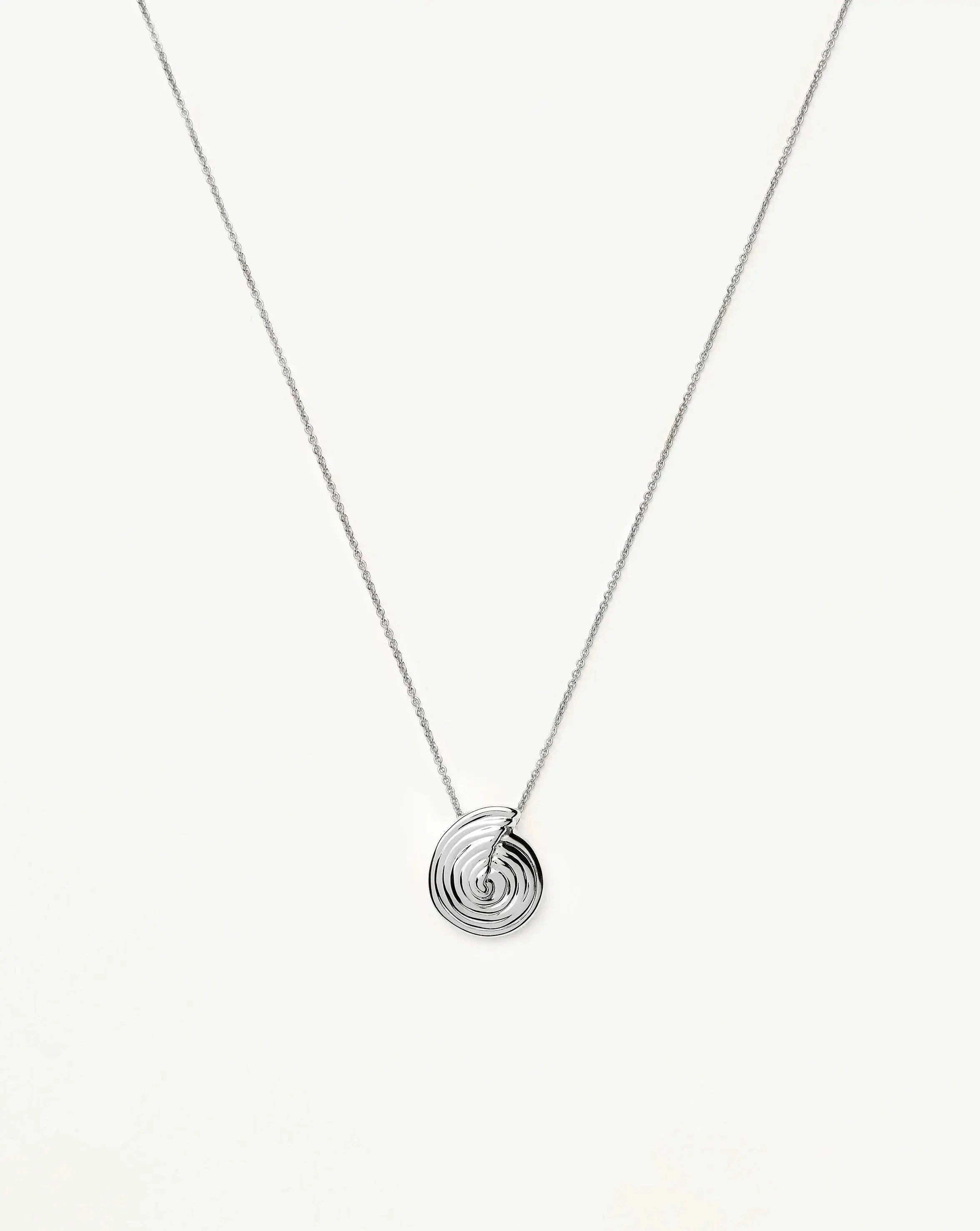 Elegant Spiral Mini Pendant Necklace - Silver Plated Jewelry for Women | Perfect for Everyday Wear, Date Nights & Gifts