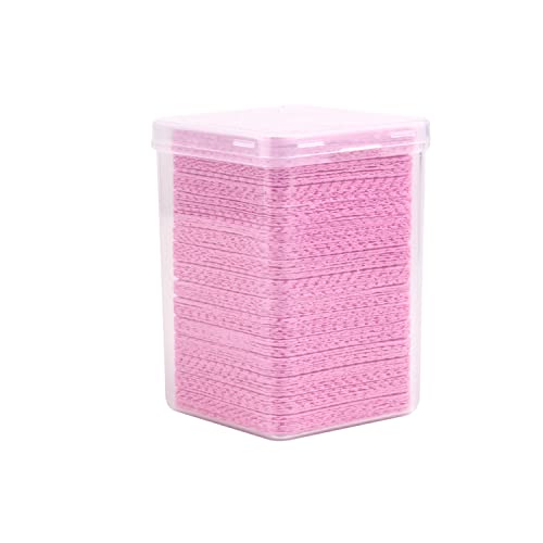 Yimart 200PCS Lint-Free Nail Wipes - Soft Absorbent Polish Remover Pads for Gel Nails & Eyelash Extensions | Gentle Cleaning Wipes for Salon & Home Use (Pink, 200 Count)