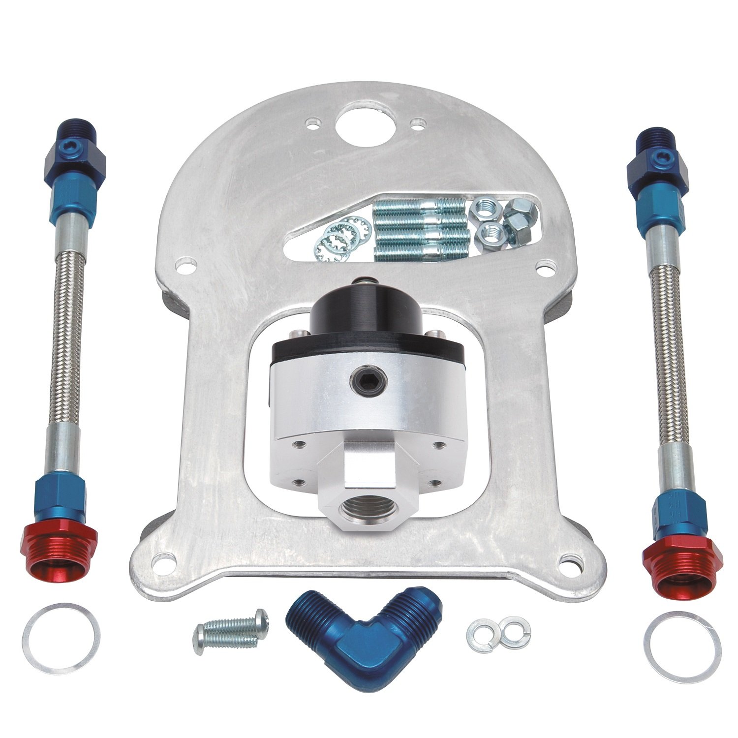 Edelbrock 8192 High Performance Fuel Pressure Regulator Kit - Universal Fit for Car, Truck & SUV - Adjustable Fuel System Upgrade for Better Engine Performance