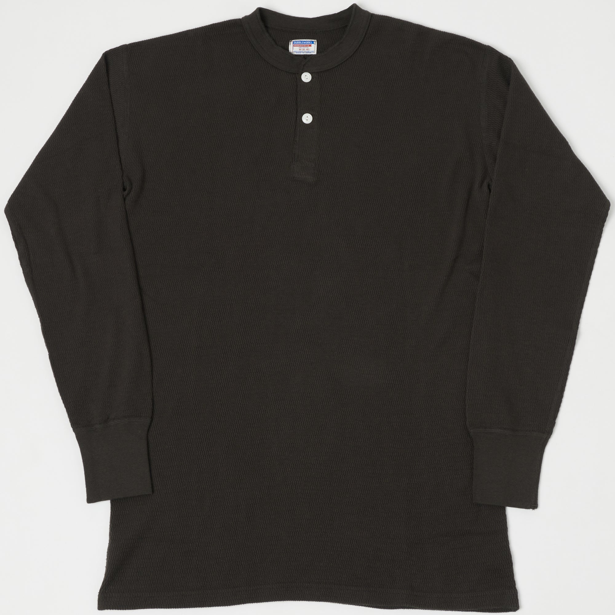 Dubbleworks Thermal Long Sleeve Henley Shirt for Men - Warm Sumikuro Fabric - Perfect for Winter Layering & Outdoor Activities