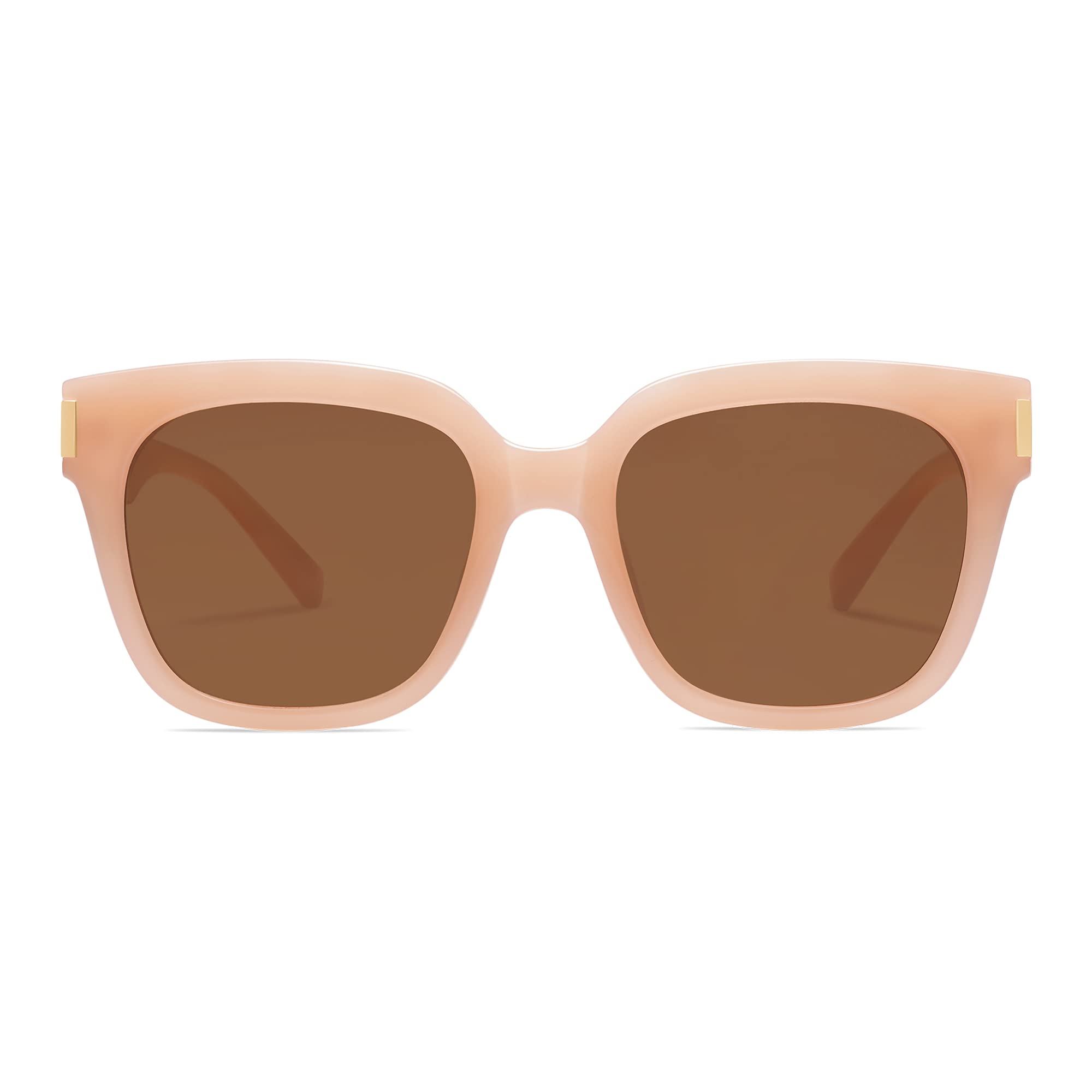 SOJOS Classic Polarized Square Frame Sunglasses for Women & Men - UV Protection Trendy Unisex Shades SJ2149 | Perfect for Driving, Beach & Outdoor Activities