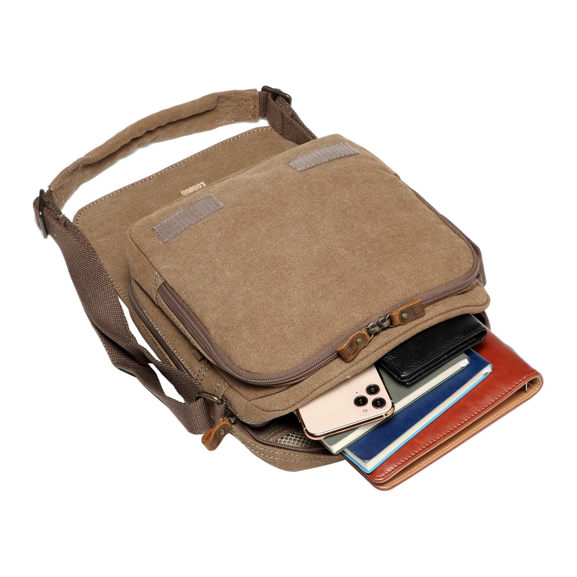 TRP0238 Troop London Classic Canvas Crossbody Bag - Stylish & Durable for Travel, Work & Everyday Use