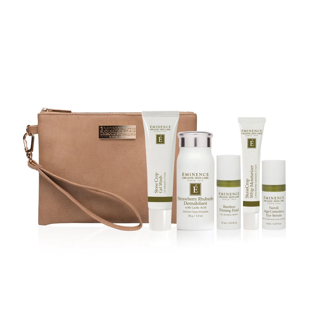 Eminence Organics Must Have Minis Starter Set - Organic Skincare Travel Kit for Face & Body - Perfect for On-The-Go, Gym, Travel & Gifts