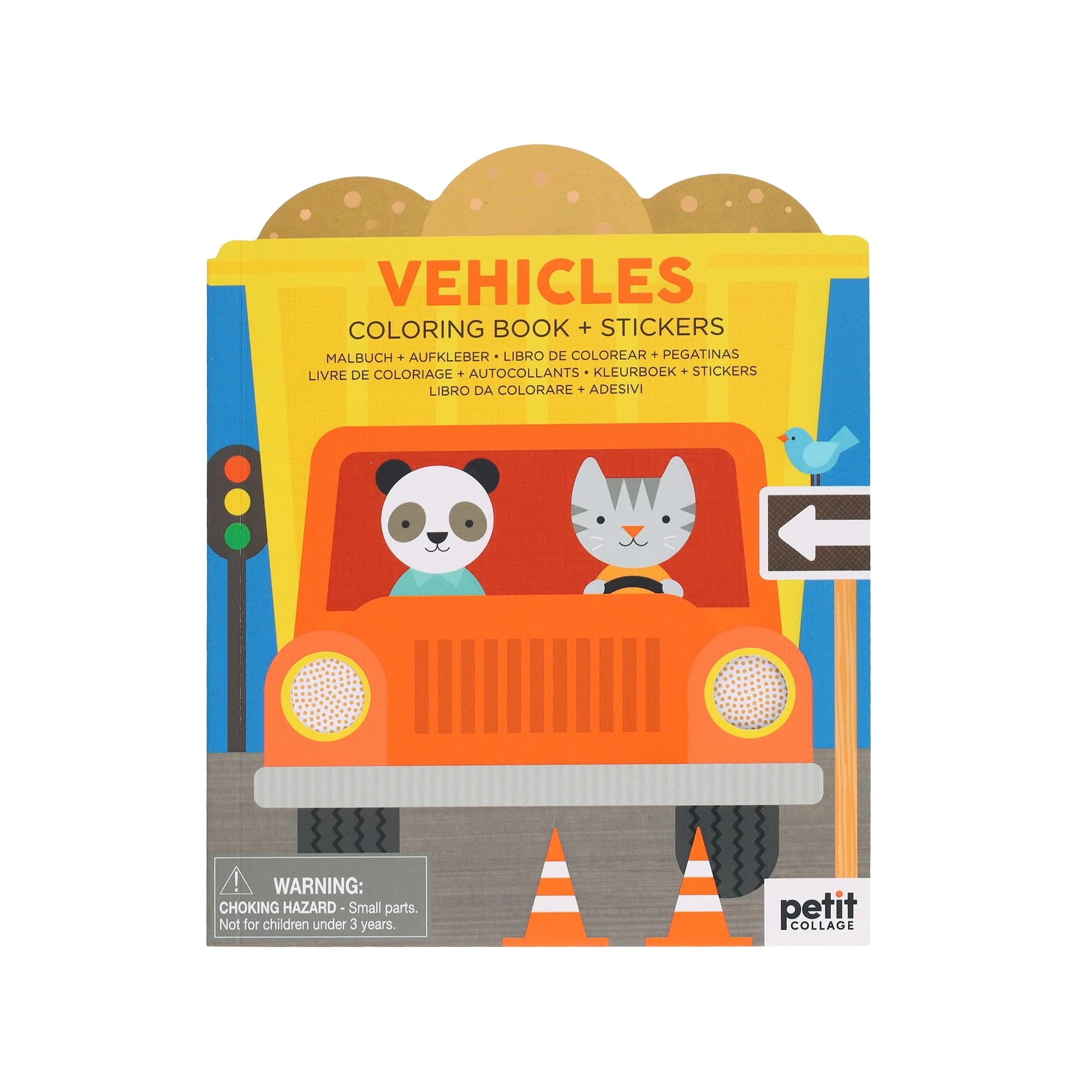 Fun Vehicles Coloring Book for Kids with 50+ Stickers - Cars, Trucks, Airplanes & More - Creative Activity for Boys & Girls Ages 3-8 - Perfect for Travel, Birthday Gifts & Preschool Learning