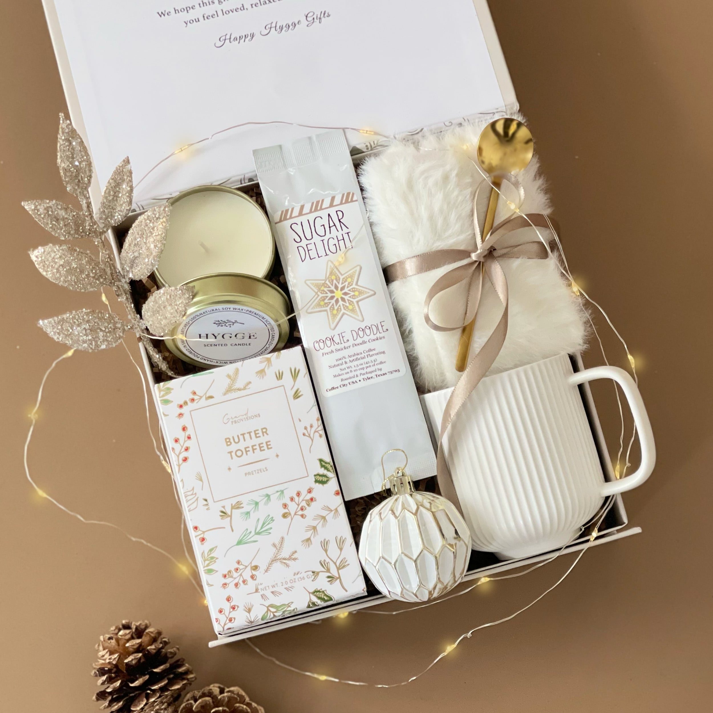 Silent Night Holiday Gift Basket with Ceramic Mug, Cozy Treats & Seasonal Comfort - Perfect Christmas Present for Family, Friends & Office Colleagues