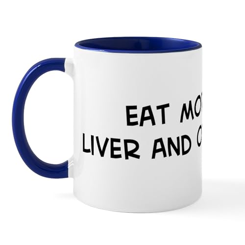 White/Navy Inside - Eat More Liver And Onions Mug