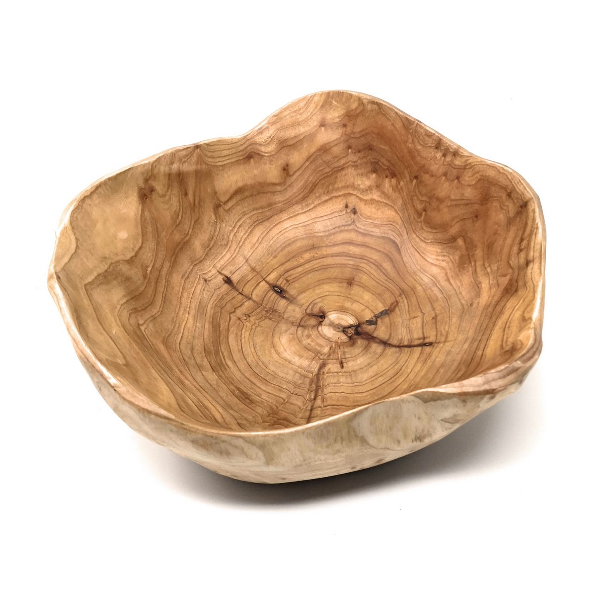 Handmade Natural Root Wood Bowl - 8