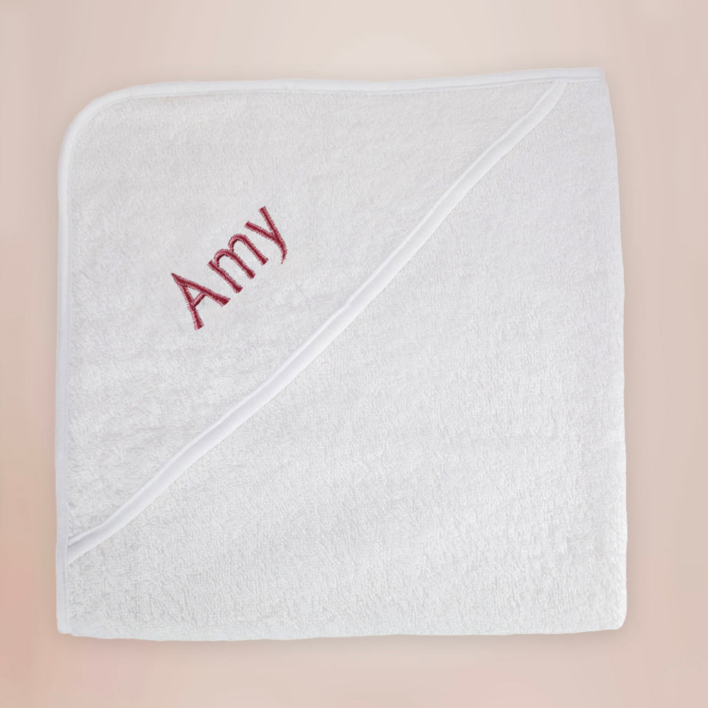 Personalized Pink Hooded Bath Towel for Kids - Large Size, Soft & Absorbent - Perfect for Bath Time, Swimming, and Beach Outings
