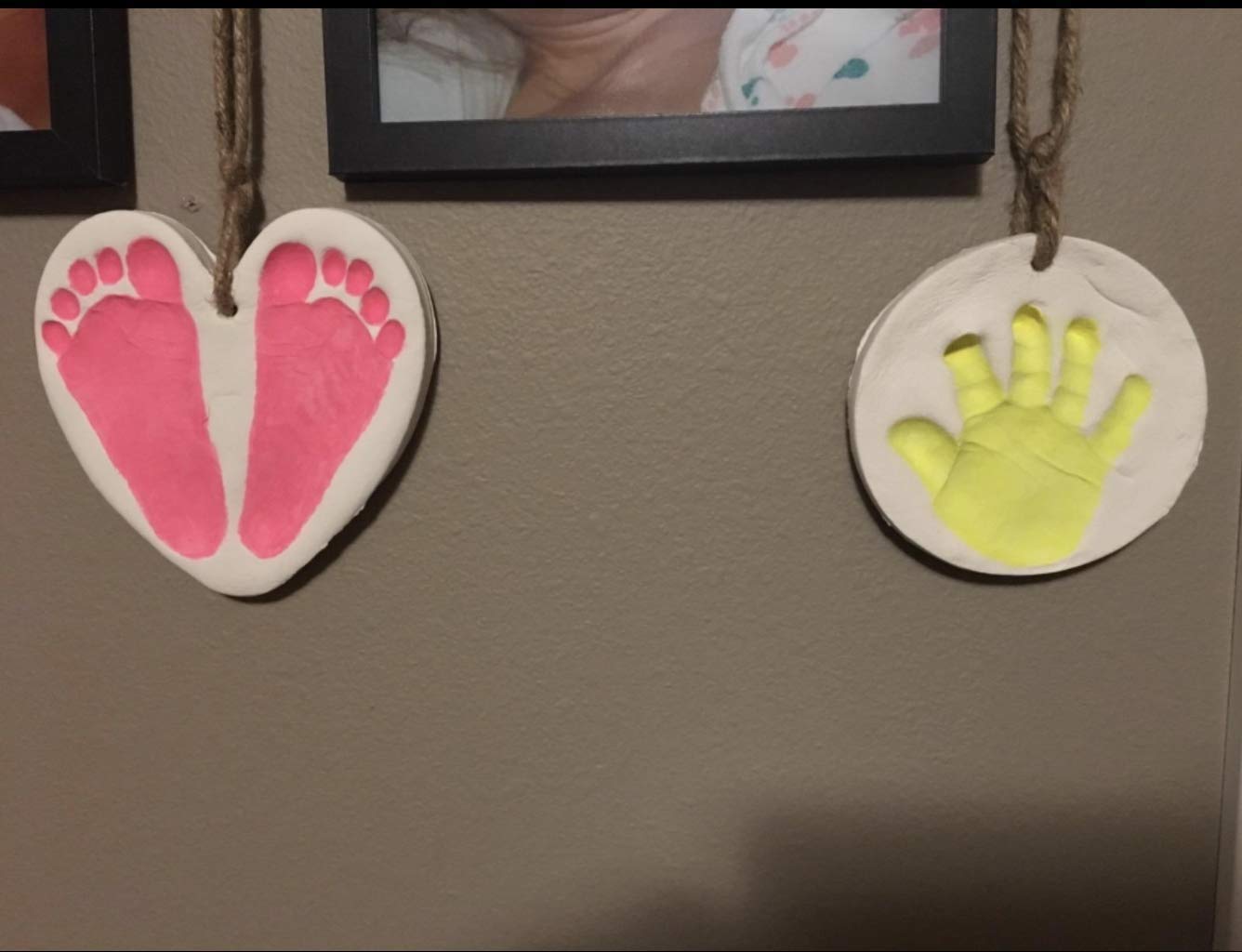 Bubzi Co Baby Handprint and Footprint Frame Set - Personalized Keepsake Gift for Baby Boys & Girls - Unique Baby Shower Present & Nursery Wall Decor - Perfect for Newborn Memories, Christening Gifts, and Nursery Room Decoration