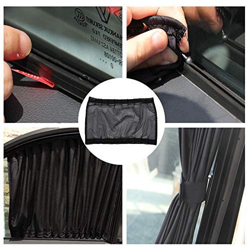 Car Side Window Sun Shades - Magnetic Black 2-Piece Sunshade Covers for UV Protection & Heat Reduction | Baby Sleeping & Travel Comfort | Universal Fit for Most Vehicles