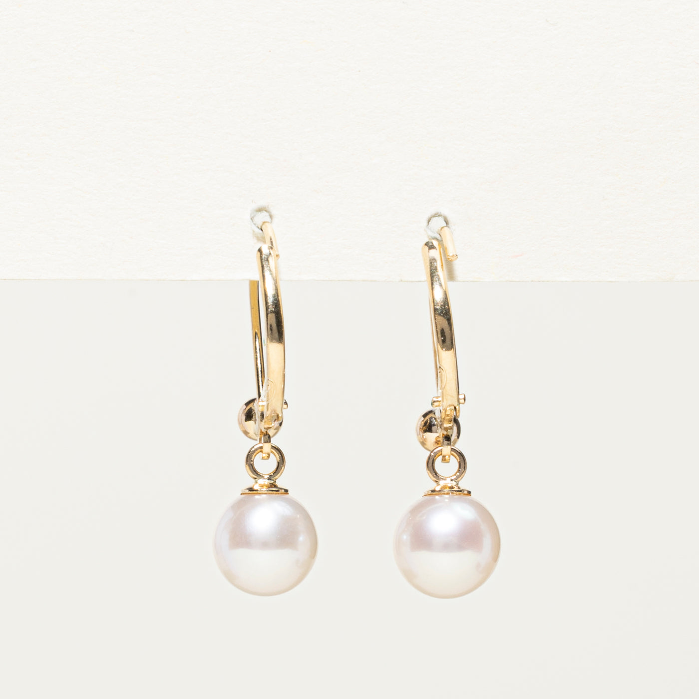 14K Gold Pearl Drop Earrings for Women - Elegant Dangle Jewelry for Weddings, Parties & Special Occasions