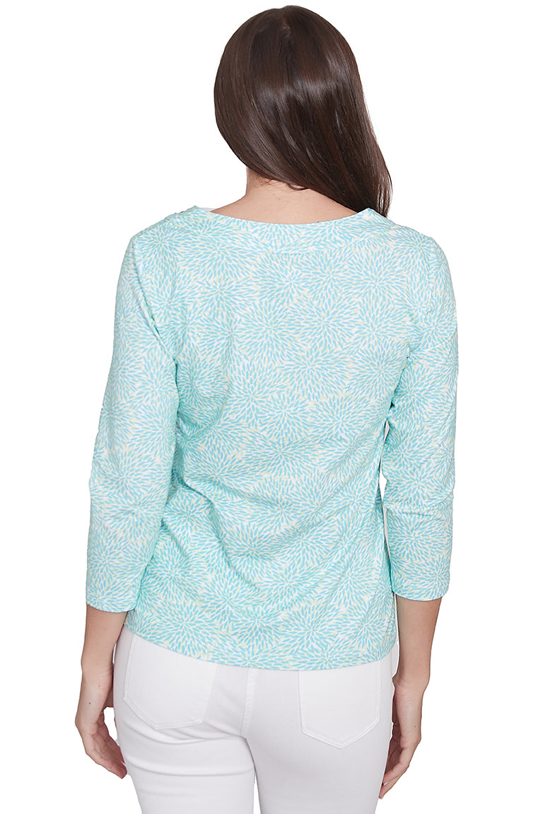 Spring Thing Horseshoe Neck Top - Trendy Women's Blouse for Casual Outings & Date Nights