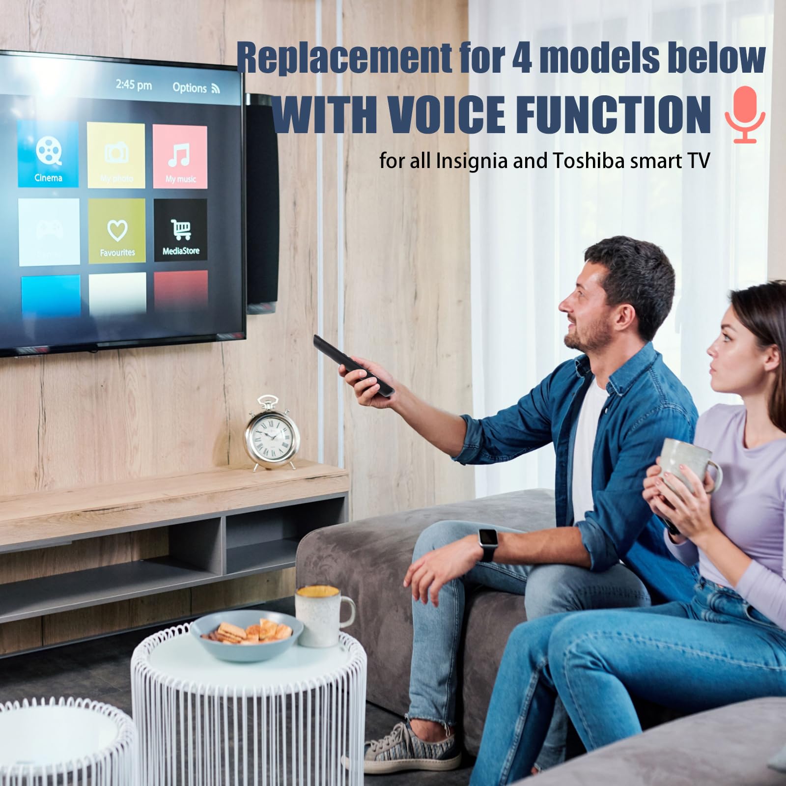 Replacement Voice Remote Control for Insignia, Toshiba, Pioneer Smart TVs - Compatible with AMZ Omni TV & 4-Series, Fire Stick Smart TV Remote | Universal TV Accessory for Streaming & Smart Home Entertainment