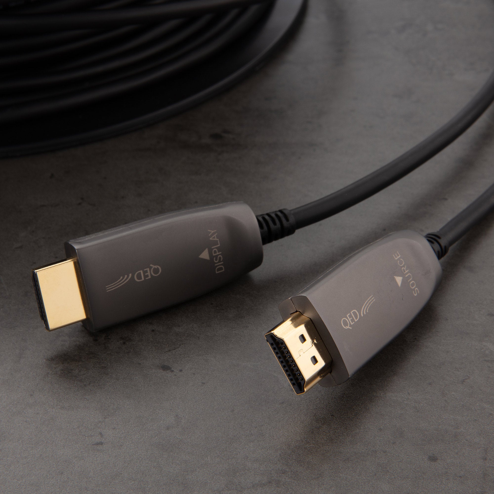 QED Performance Active Optical HDMI Cable 4K 60Hz 18Gbps High Speed 50ft - Ultra HD HDR, ARC, Ethernet - for Home Theater, Gaming, Projector & 4K TV Setup