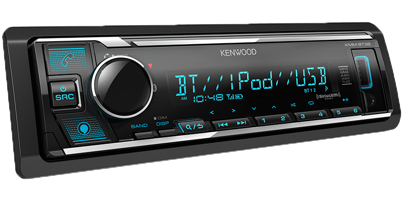 Kenwood KMM BT38 Digital Media Receiver with Bluetooth - Car Stereo for Wireless Music Streaming & Hands-Free Calling - Perfect for Road Trips & Commuting