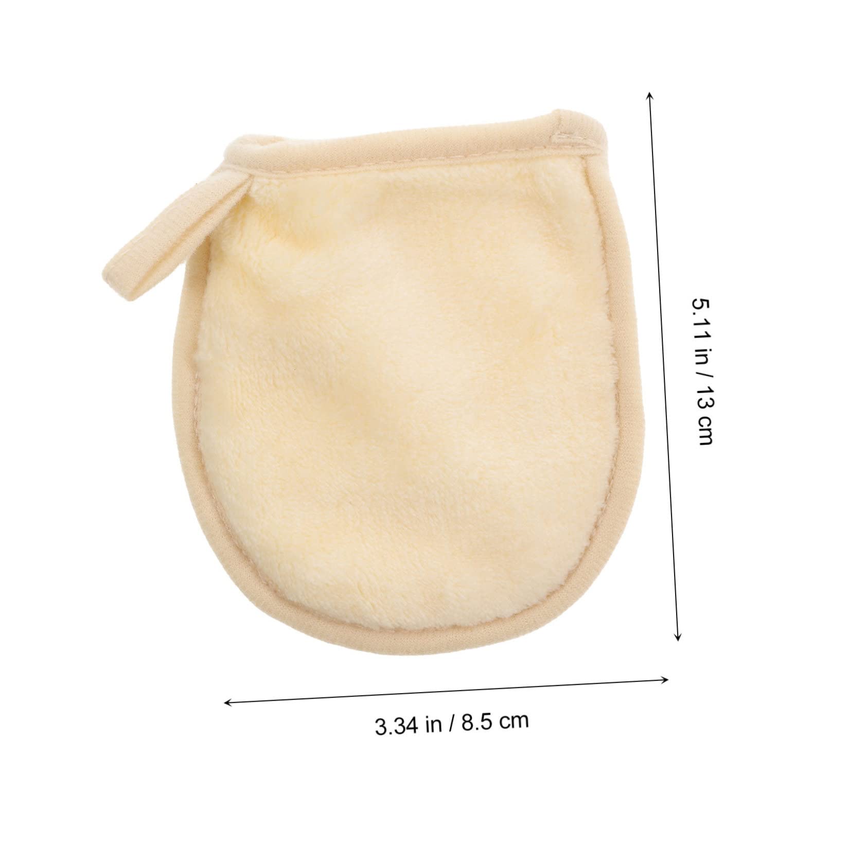 4 Pack Reusable Makeup Remover Pads - Washable Eco-Friendly Facial Cleansing Pads for Makeup Removal & Exfoliation - Soft & Gentle Face Scrubber Gloves for Daily Skincare Routine (White)