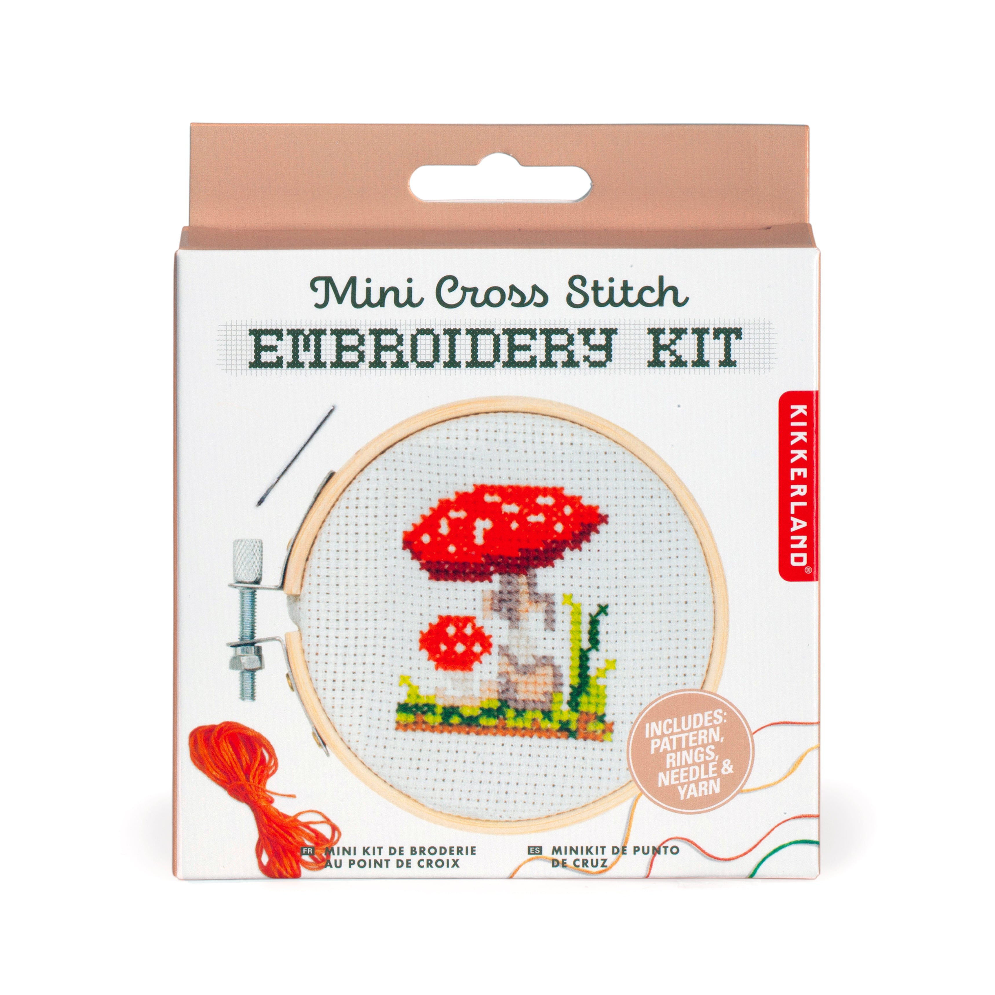 DIY Mushroom Mini Cross Stitch Embroidery Kit for Beginners - Complete Starter Set with Needle, Thread & Pattern - Perfect for Home Decor, Gifts & Relaxation Craft Projects