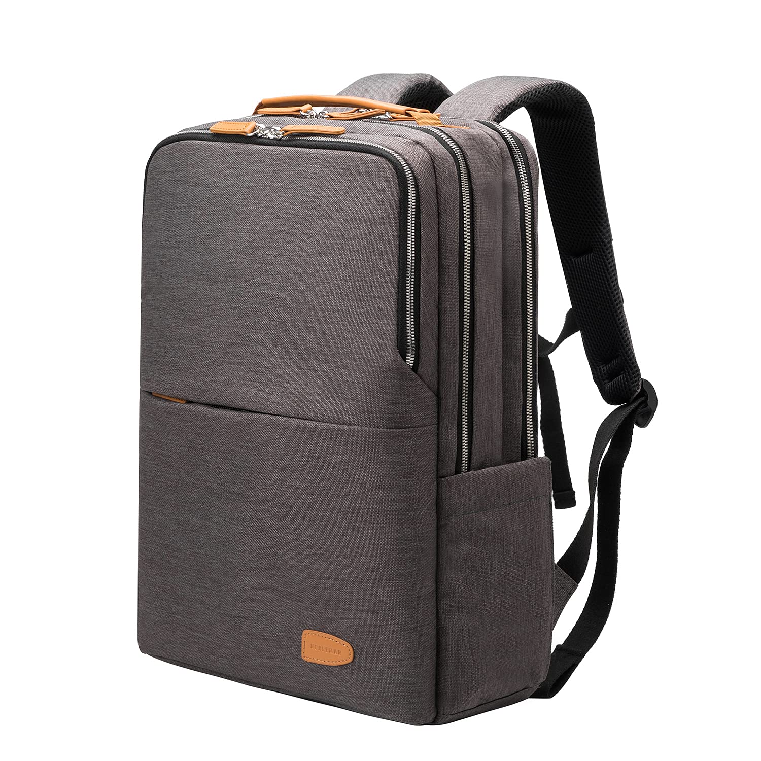 NOBLEMAN Water-Resistant 15.6 Inch Laptop Backpack for Men & Women - USB Charging Port, Multi-Compartment Business Computer Backpack for Work, Travel & Nursing (Grey Plus) | Perfect for Office, College & Daily Commute