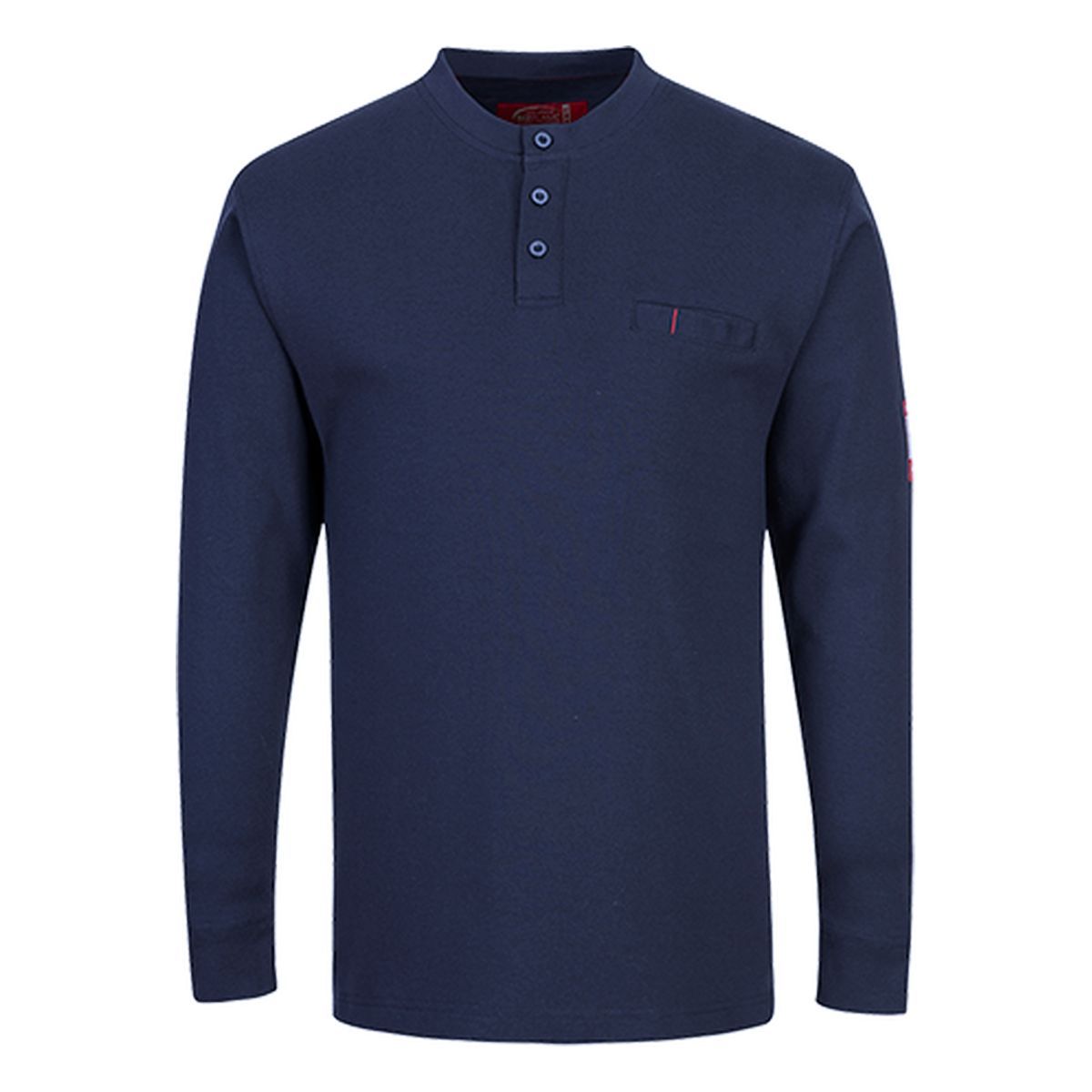 FR32 Flame Resistant Antistatic Henley T-Shirt for Men - Comfortable Workwear for Electricians & Industrial Safety Use