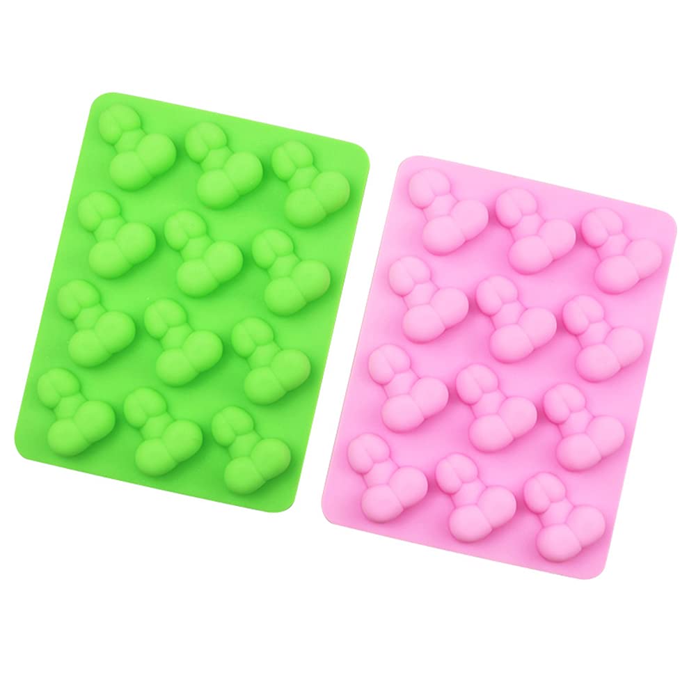2-Pack Silicone Cake Molds - Chocolate & Jelly Ice Tray for Baking, Mini Ice Cream, Party Desserts - 12-Hole Non-Stick Flexible Mold for DIY Treats, Cupcakes, Candies - Perfect for Home Baking, Birthday Parties, Holiday Celebrations