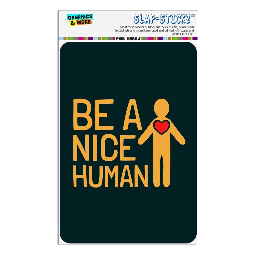 GRAPHICS & MORE 'Be A Nice Human' Heart-Shaped Sign for Home, Office & Business Decor - Perfect for Wall Art, Gifts & Inspirational Spaces