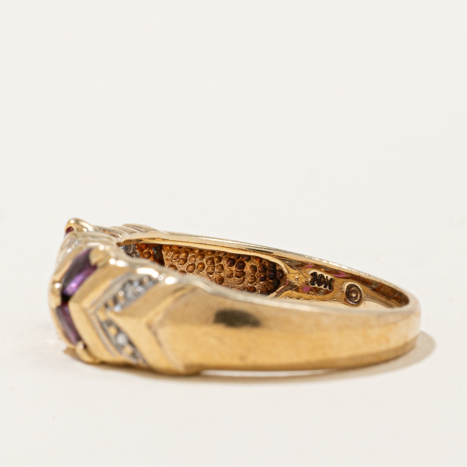 Exquisite Ruby & Diamond Braided Band Ring - 0.28ctw Ruby & 0.03ctw Diamond - Size 6.75 - Perfect for Anniversary Gifts, Valentine's Day & Special Occasions