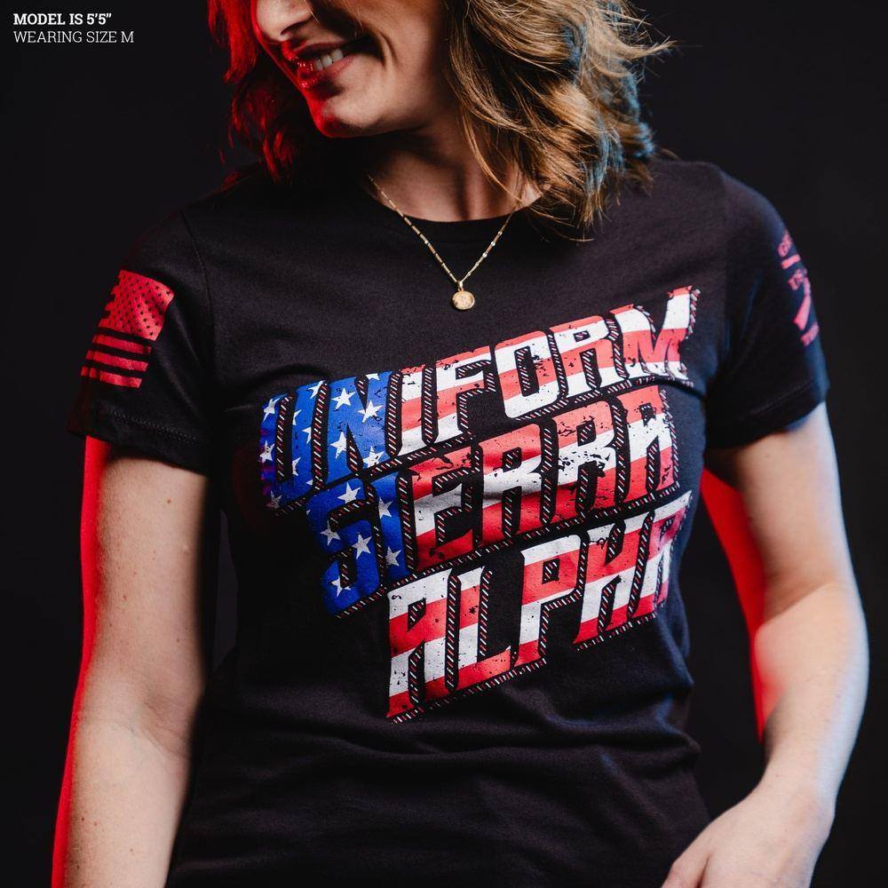 Women's Slim Fit T-Shirt USA | Black Cotton Casual Tee for Everyday Wear & Layering