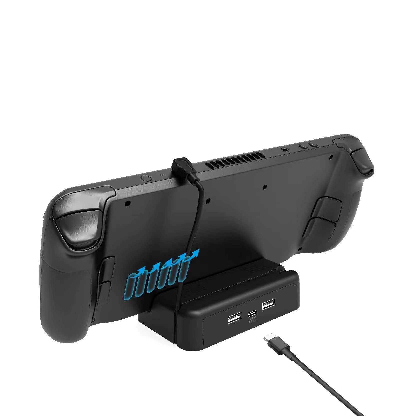 Steam Deck Charging Stand - Durable Plastic Holder with PD Fast Charging for Steam Deck Console | Perfect for Gaming, Travel & Home Use