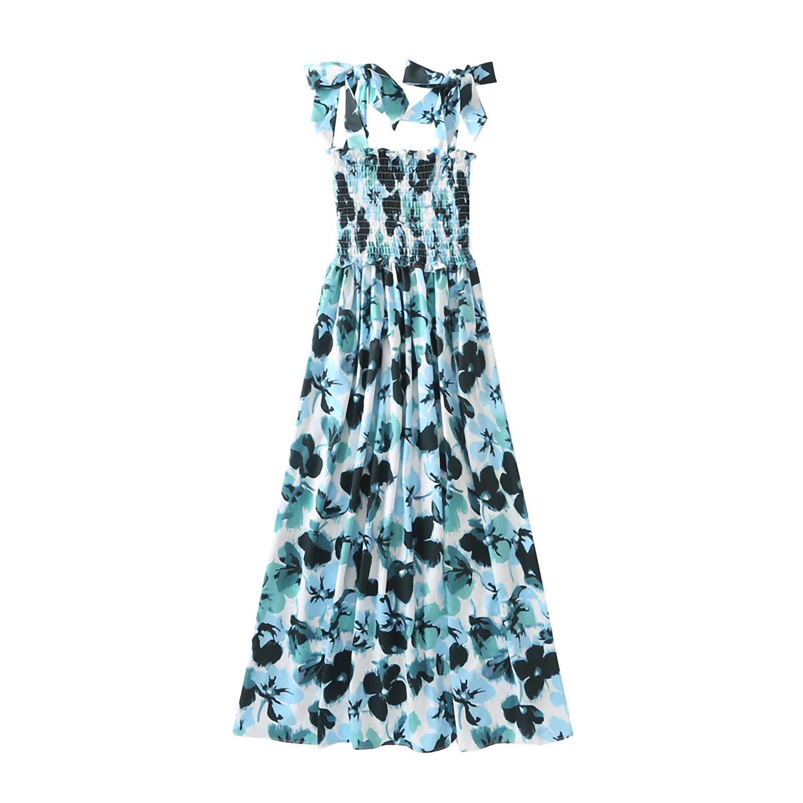Plus Size Maxi Dresses for Women 2024 - Casual Boho Floral Short Sleeve Ruffle Beach Dress - Most Wished Summer Outfit for Vacations & Outdoor Events