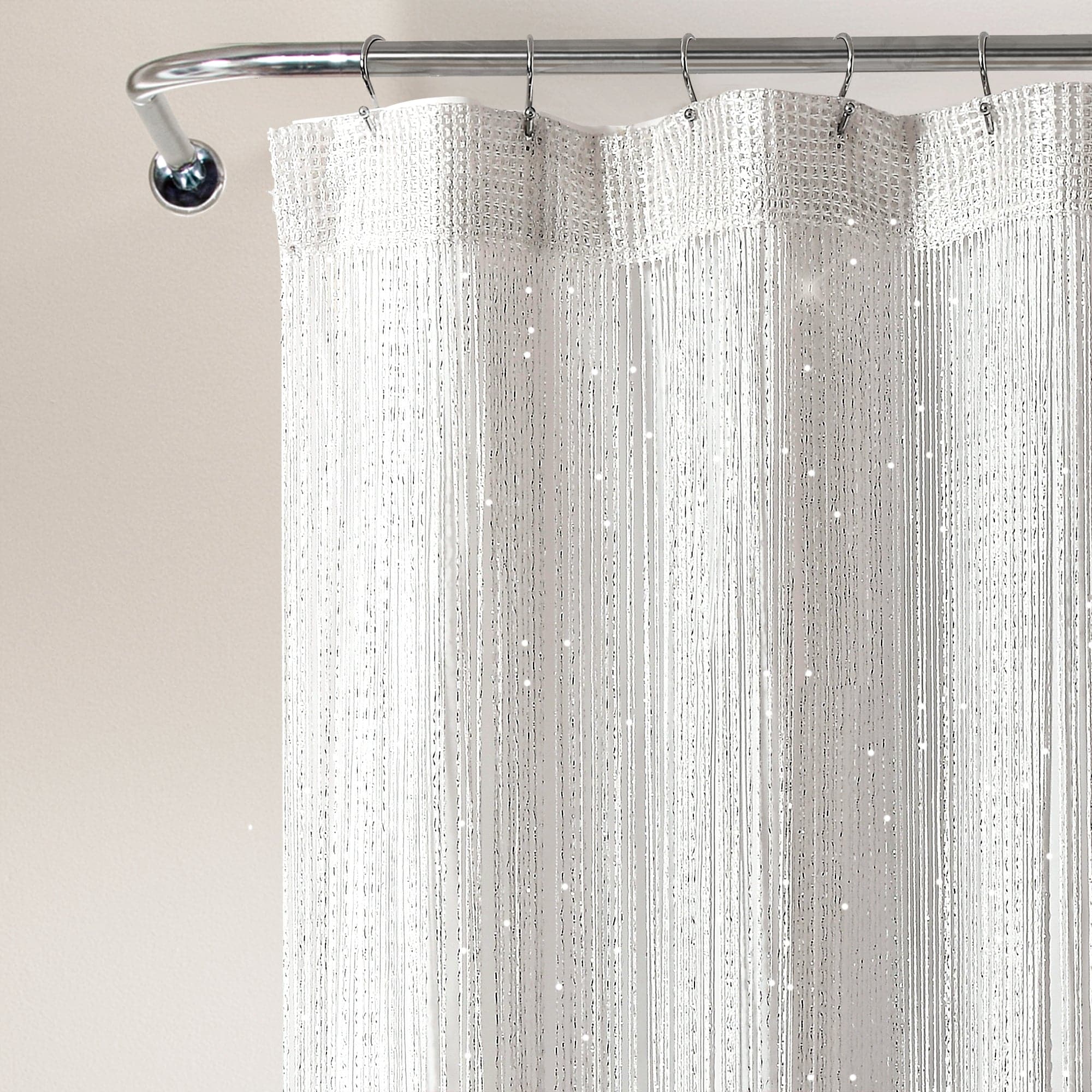 Night Sky Starry String Thread Shower Curtain Set with PEVA Lining - Waterproof Bathroom Decor for Kids & Adults, Perfect for Galaxy Themed Bedrooms & Spa Bathrooms