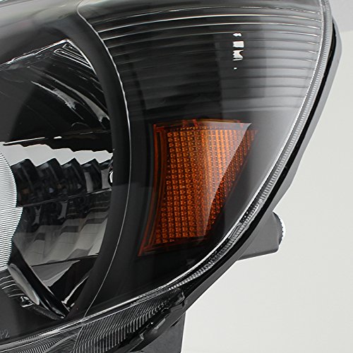 AKKON Black Headlights & Dark Red Smoked LED Tail Lights Brake Lamps Pair for 2005-2011 Toyota Tacoma Pickup Truck - Upgrade Your Truck's Style & Night Visibility for Off-Roading and Daily Commuting