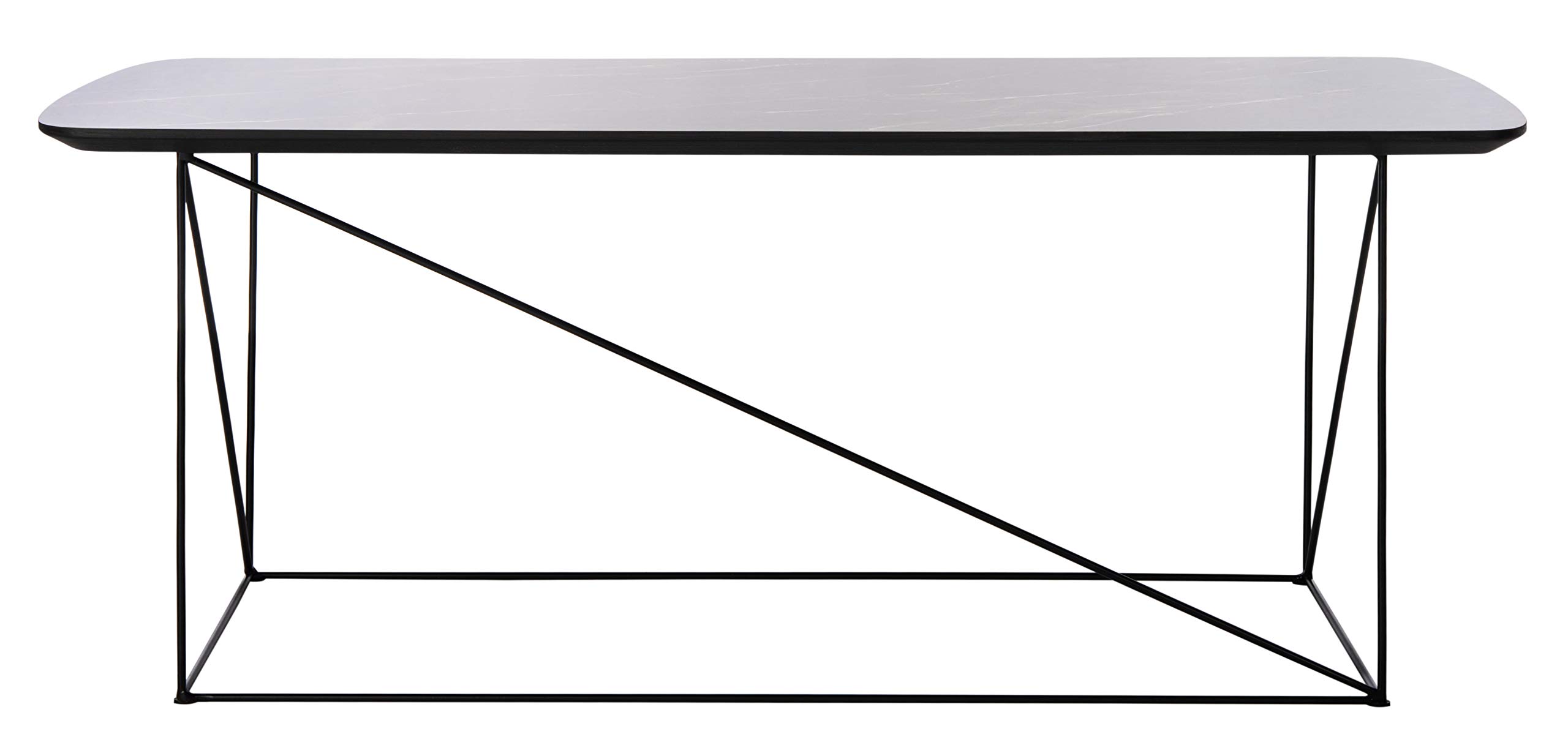 Safavieh Home Rylee Dark Grey & Black Rectangle Coffee Table - Modern Living Room Furniture for Small Spaces & Apartments