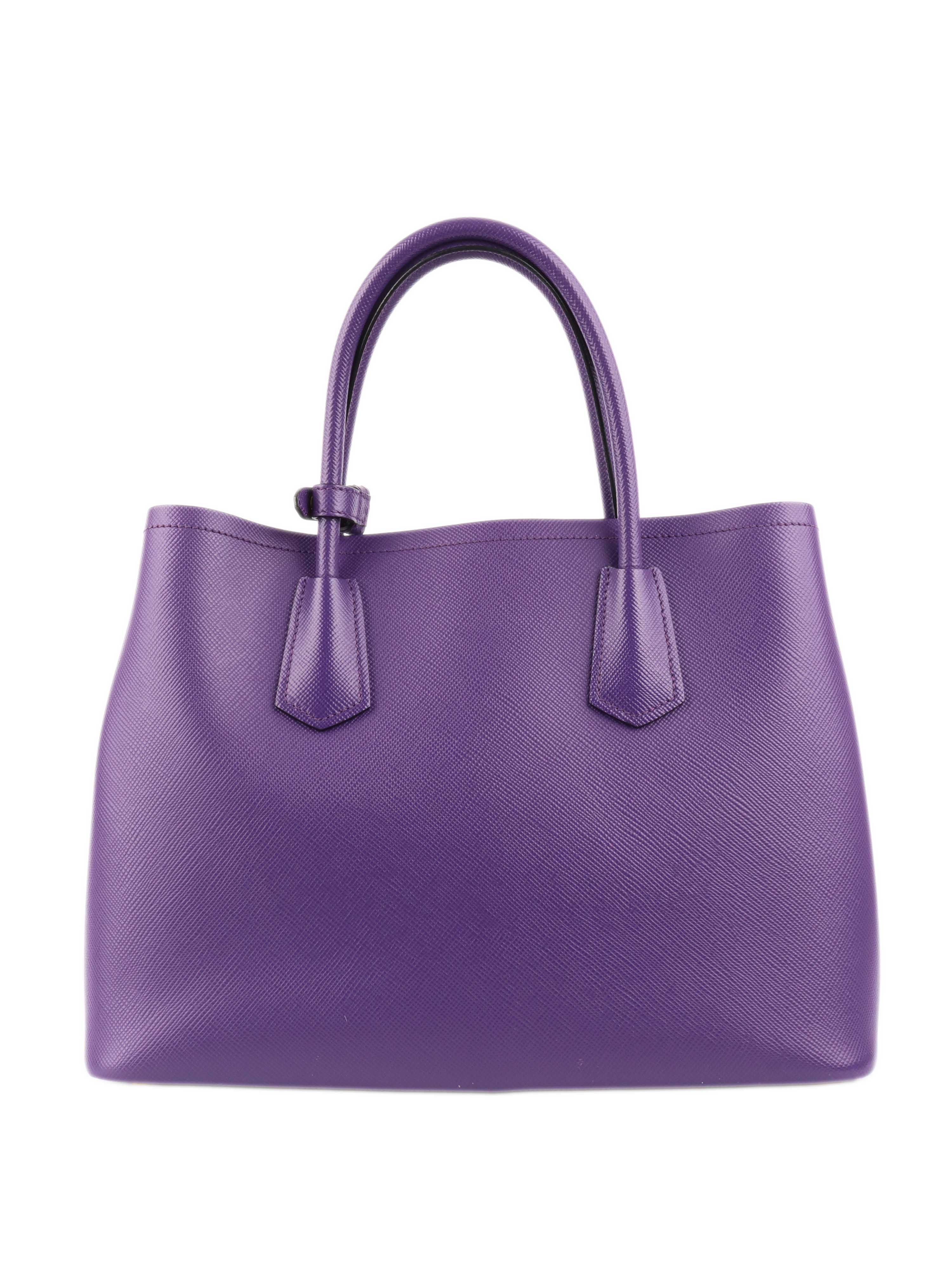 Prada Limited Edition Purple Saffiano Leather Tote Bag for Women | Luxury Designer Handbag for Work, Travel & Everyday Use