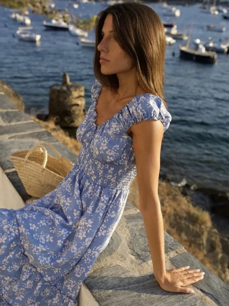 Floral Long Robe - Elegant Boho Maxi Dress for Women | Perfect for Beach, Vacation & Lounge Wear | Felia Goa Paris Collection