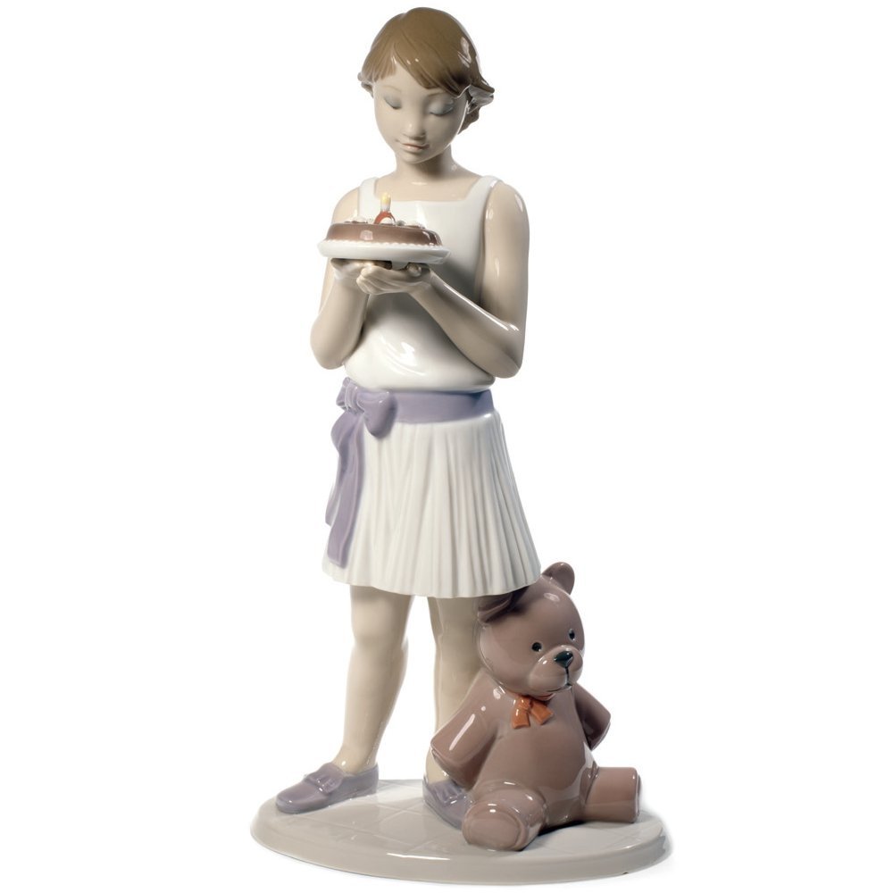Lladro Birthday Girl Porcelain Figurine - Handcrafted Collectible for Birthdays, Anniversaries & Home Decor - Perfect Gift for Her & Display in Living Room or Office