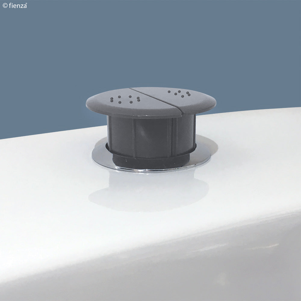 Fienza 890200G Raised Care Flush Buttons in Grey - ADA Compliant Bathroom Accessories for Elderly & Disabled - Ideal for Home, Hospital & Public Restrooms